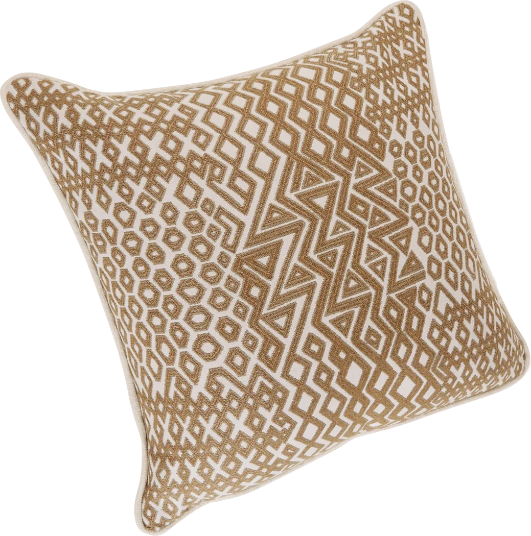 Assembly Cumin Caramel Indoor/Outdoor Accent Pillows, Set of Two - Thumbnail - Image 3