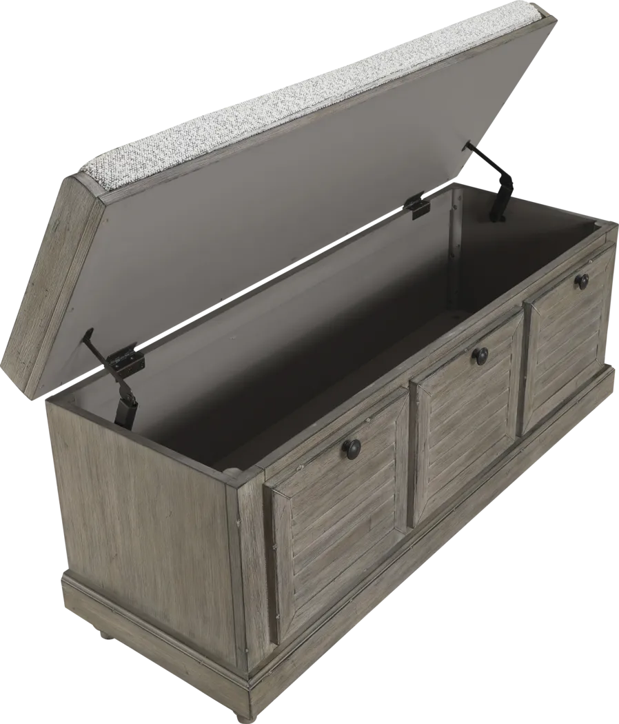 Asseth Brown Storage Bench - Thumbnail - Image 4