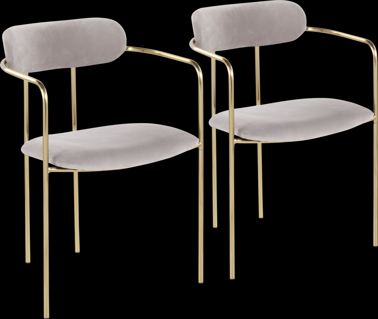 Astellan Silver Arm Chair, Set of 2 - Thumbnail - Image 1