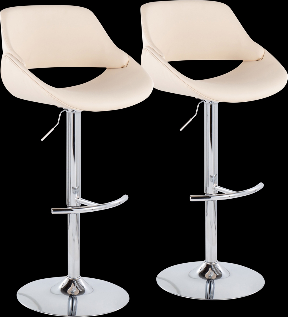 Astorel Cream Barstool, Set of 2 - Thumbnail - Image 1