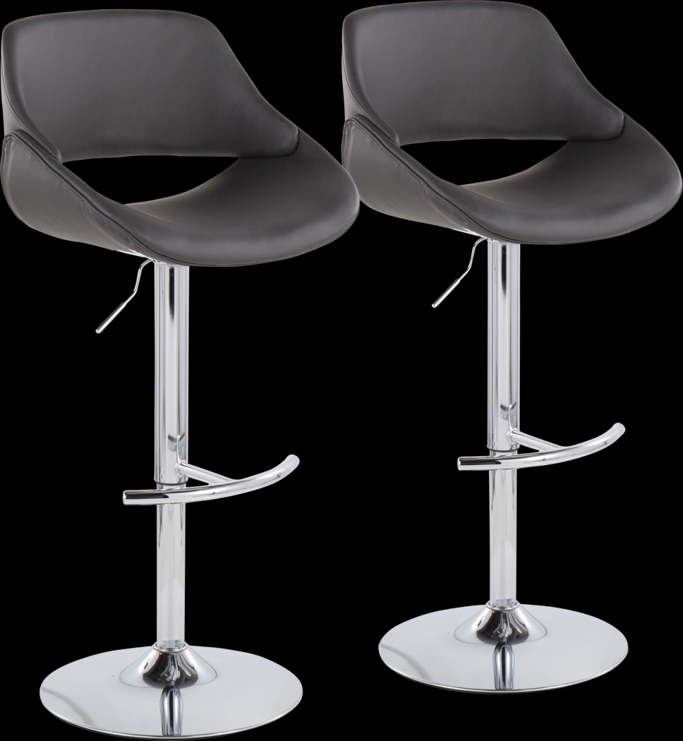 Astorel Gray Barstool, Set of 2 - Thumbnail - Image 1