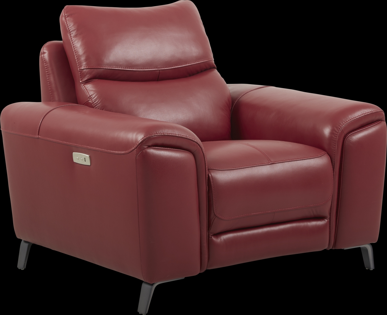 Astoria Heights Red Leather Power Recliner - Thumbnail - Image 2