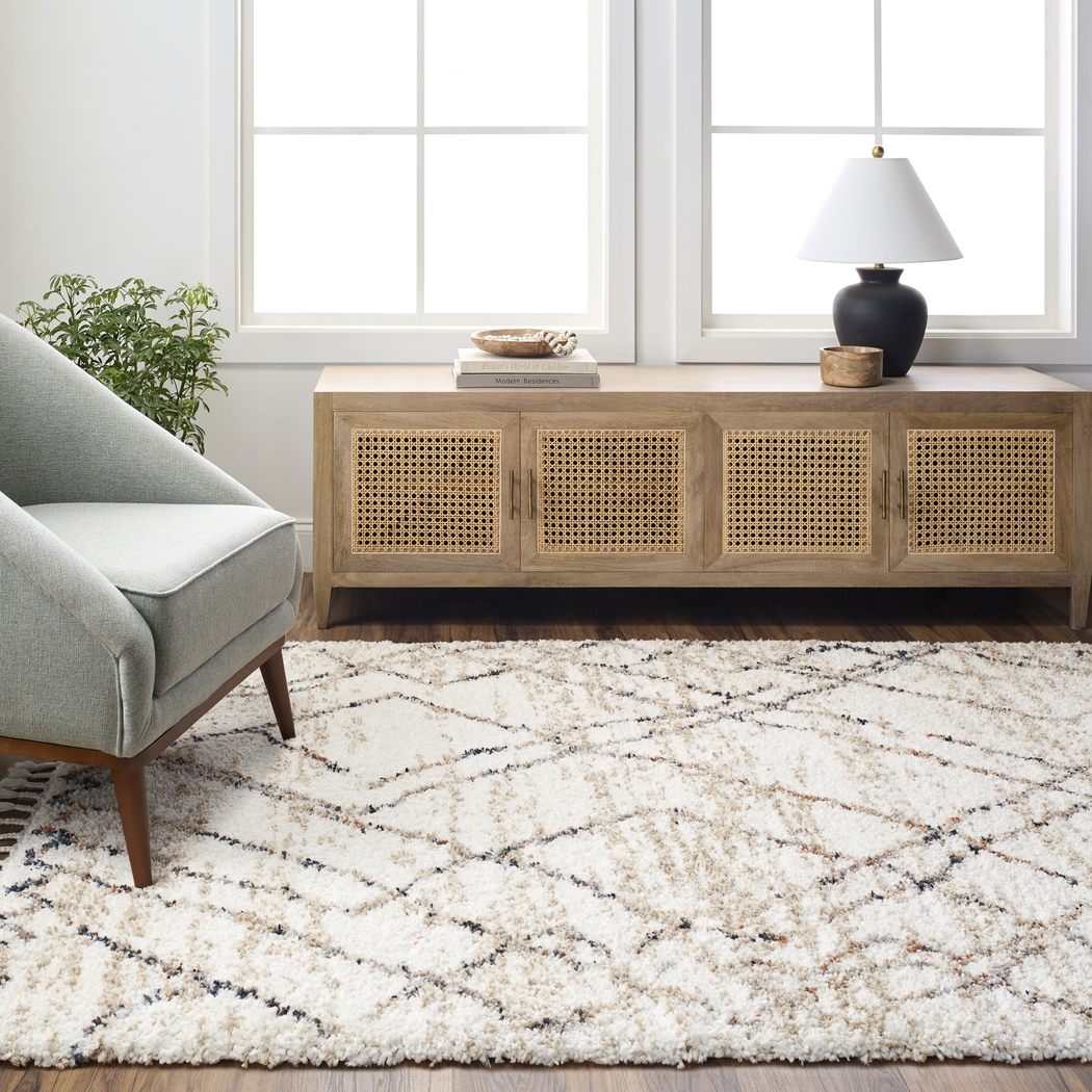 Asval White 5'3 x 7' Area Rug - Thumbnail - Image 2