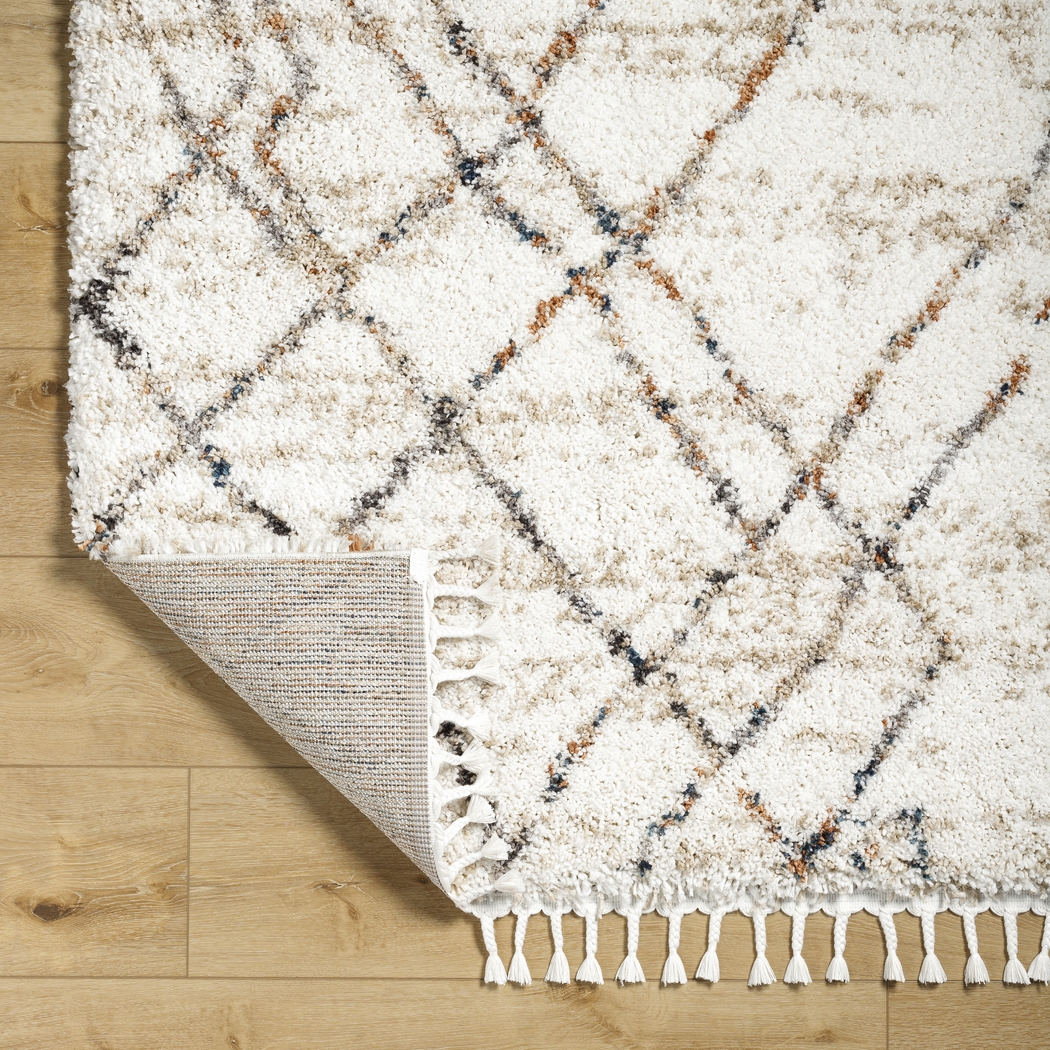 Asval White 5'3 x 7' Area Rug - Thumbnail - Image 3