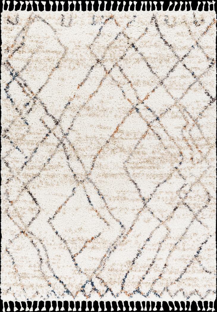 Asval White 5'3 x 7' Area Rug - Thumbnail - Image 1