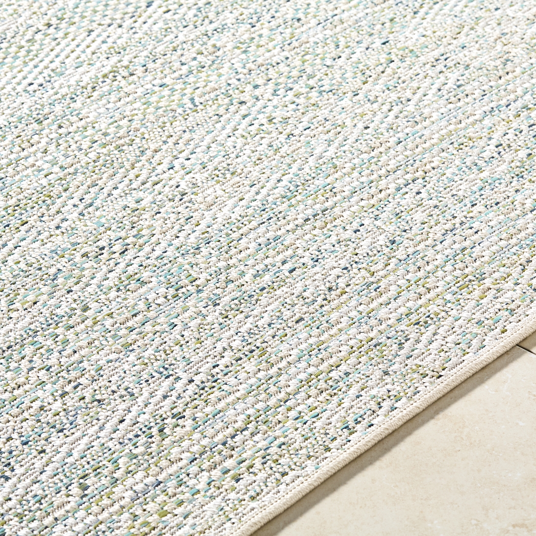 Aswan Aqua 6'3 x 9' Indoor/Outdoor Rug - Thumbnail - Image 6