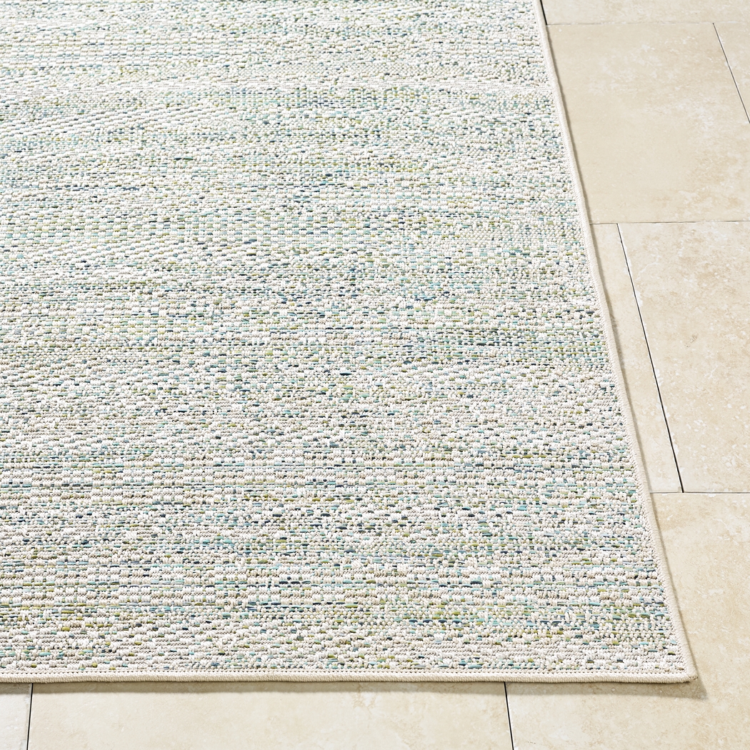 Aswan Aqua 7'6 x 10' Indoor/Outdoor Rug - Thumbnail - Image 3