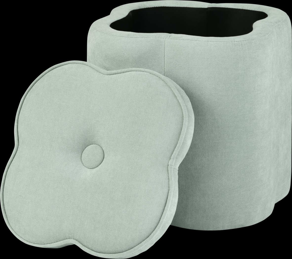 Atadero Seafoam Green Storage Ottoman - Thumbnail - Image 3