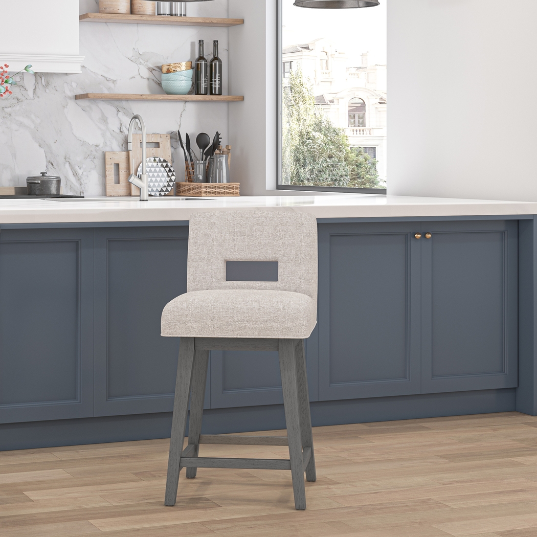 Jaek Beige Counter Height Adjustable Stool - Thumbnail - Image 2