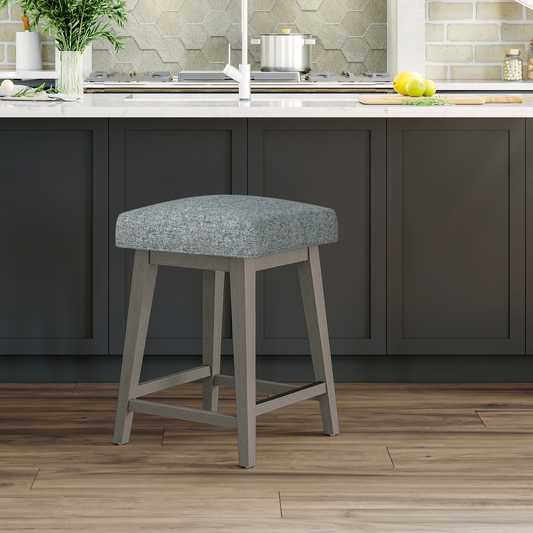 Atalifo Gray Counter Height Adjustable Stool - Thumbnail - Image 2