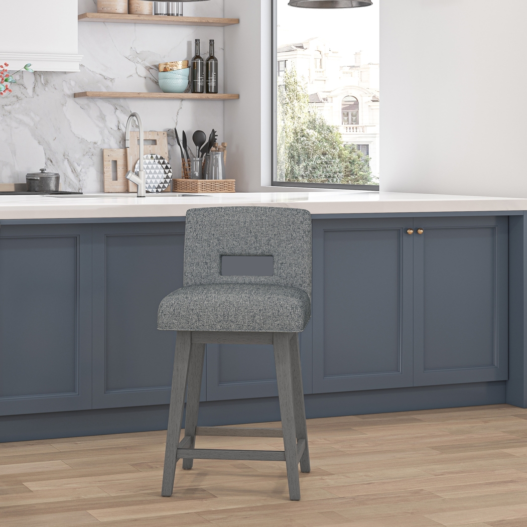 Jaek Gray Counter Height Adjustable Stool - Thumbnail - Image 2