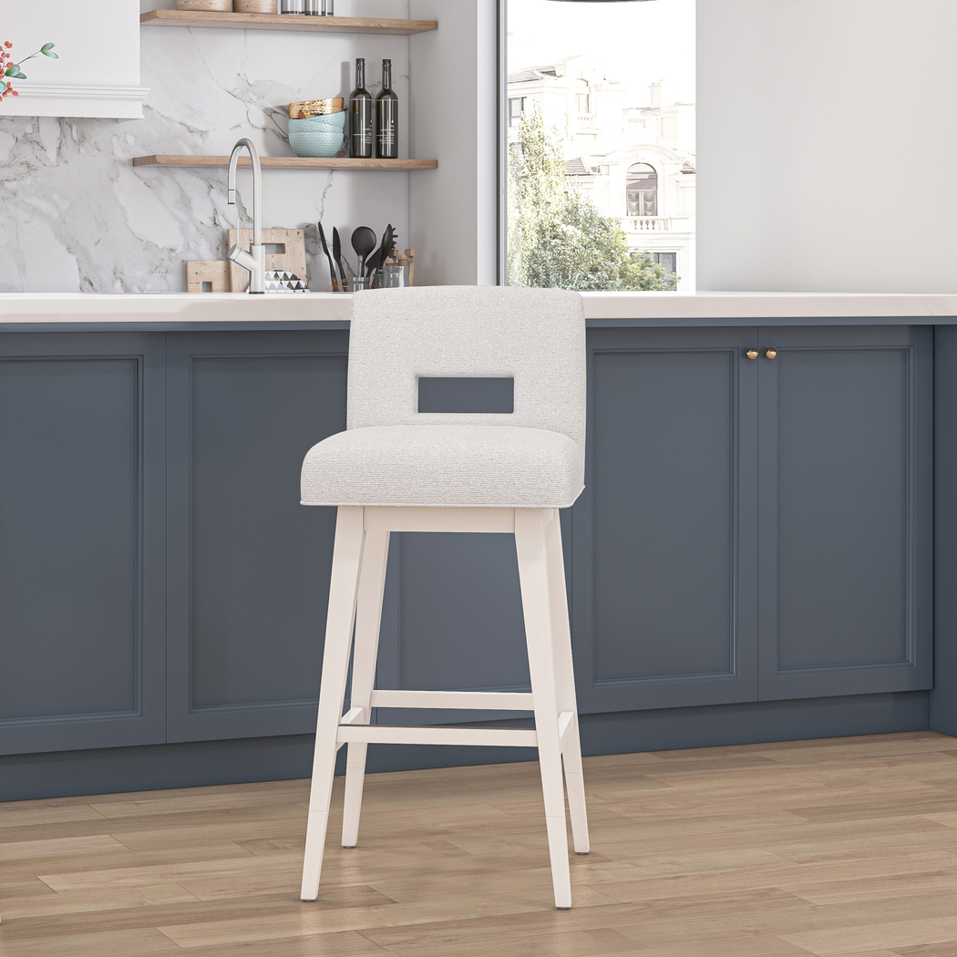 Jaek White Counter Height Adjustable Stool - Thumbnail - Image 3