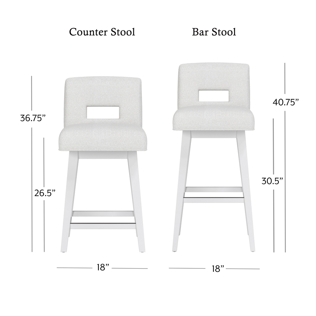 Jaek White Counter Height Adjustable Stool - Thumbnail - Image 10