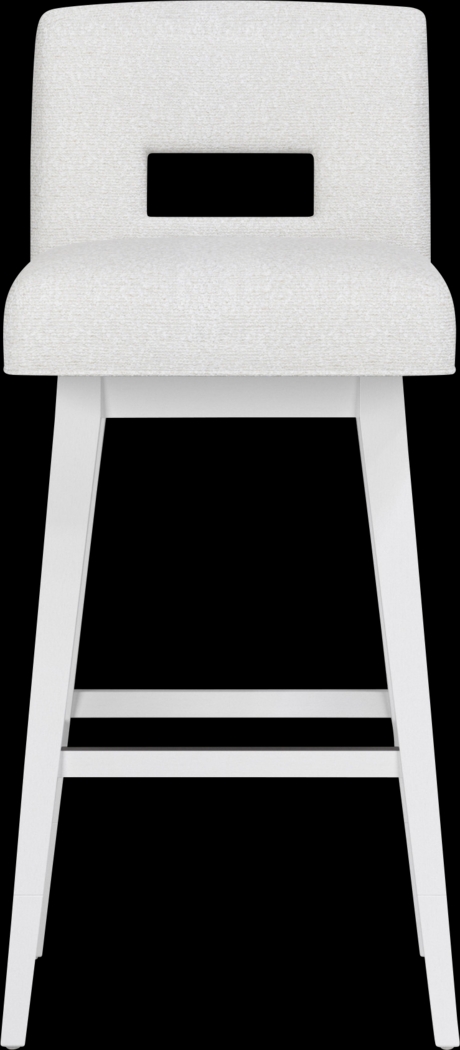Jaek White Counter Height Adjustable Stool - Thumbnail - Image 1