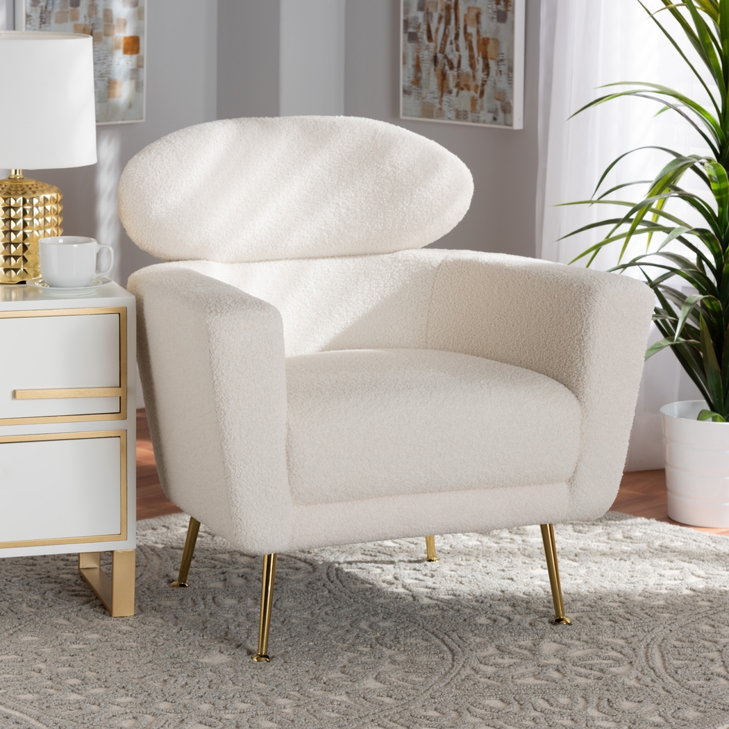 Atcheson Ivory Accent Chair - Thumbnail - Image 2