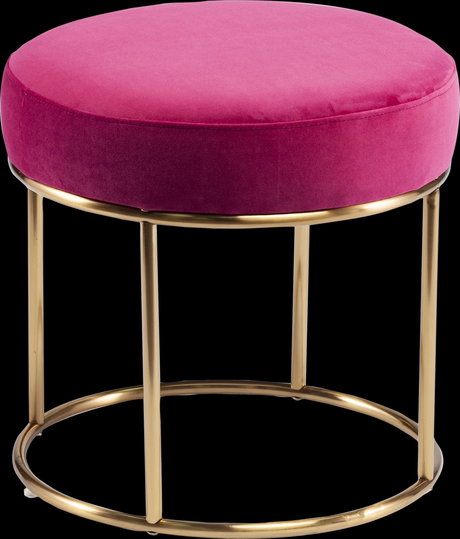Atdoann Pink Ottoman - Thumbnail - Image 1