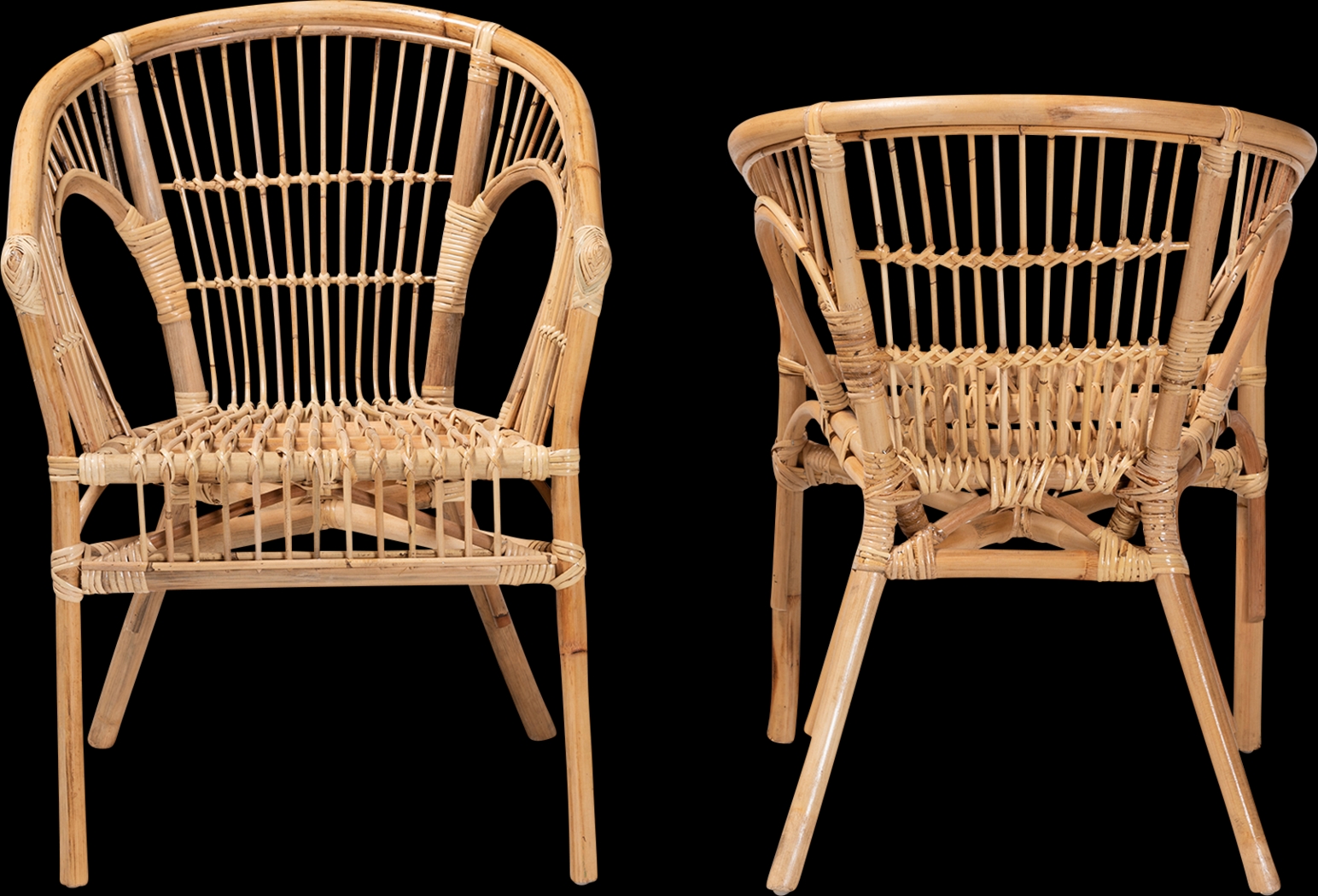 Atella Ann III Brown Arm Chair, Set of 2 - Thumbnail - Image 3