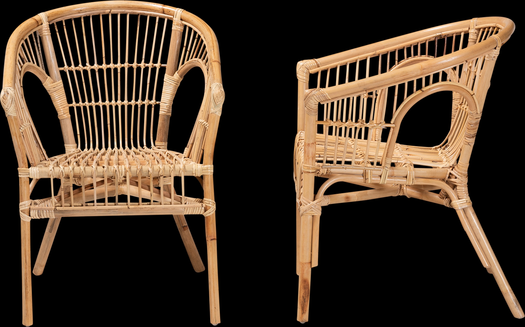 Atella Ann III Brown Arm Chair, Set of 2 - Thumbnail - Image 4