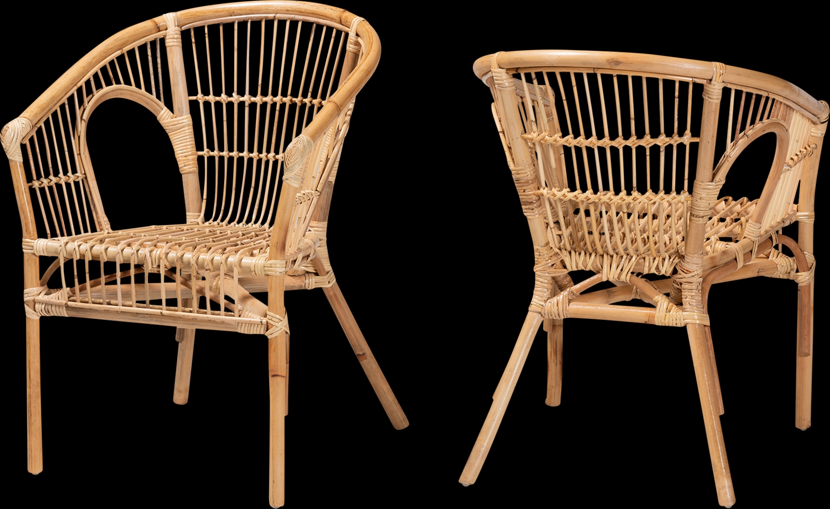 Atella Ann III Brown Arm Chair, Set of 2 - Thumbnail - Image 1