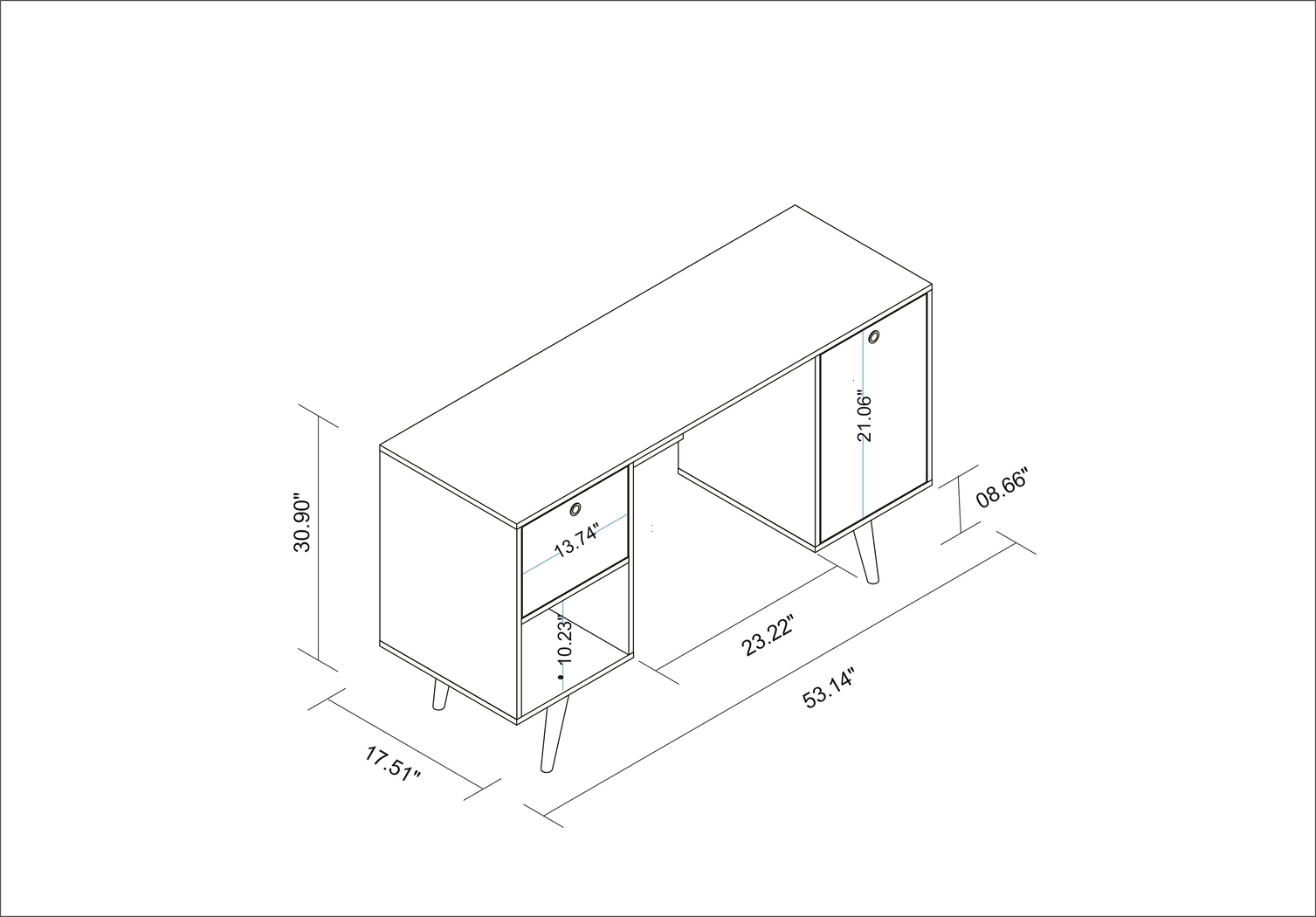 Athalee White Desk - Thumbnail - Image 4
