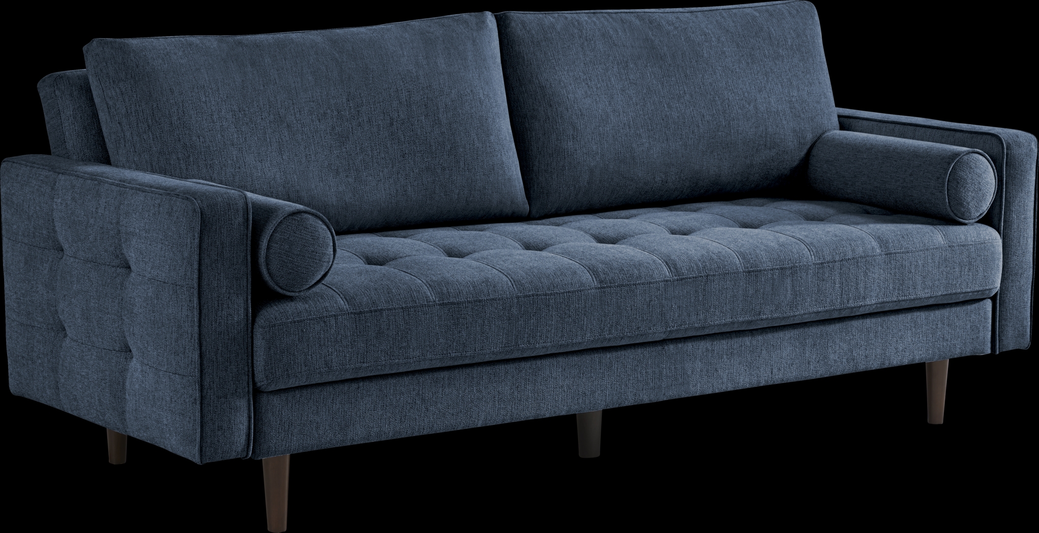 Athens Navy Convertible Sleeper Sofa - Thumbnail - Image 2