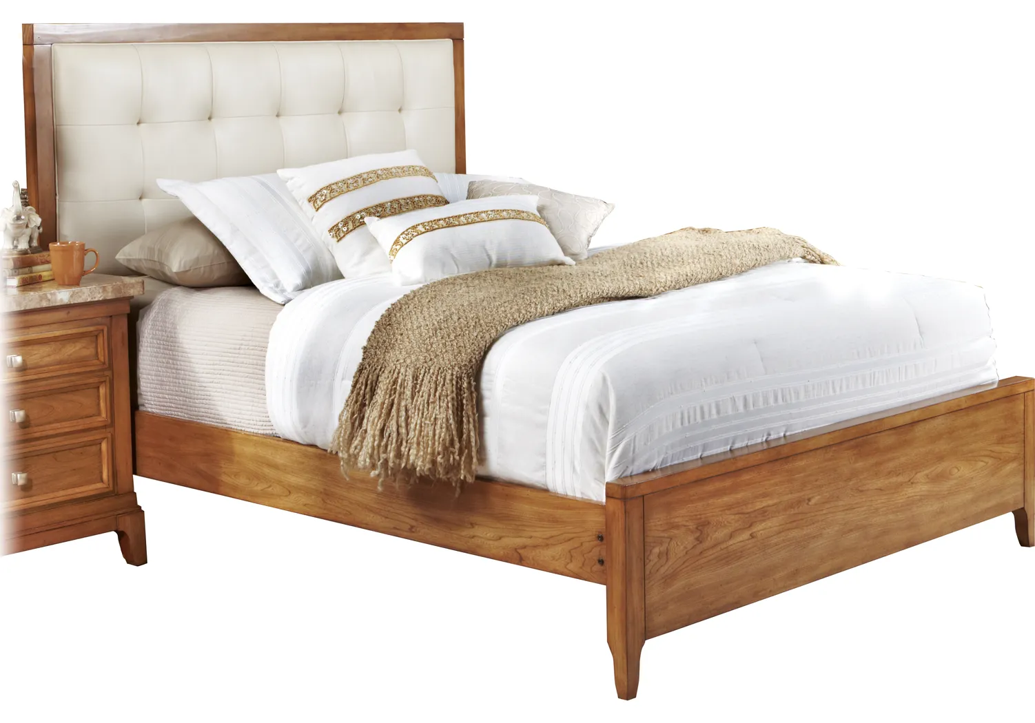 Atherton Light Uph 3 Pc King Bed - Thumbnail - Image 1