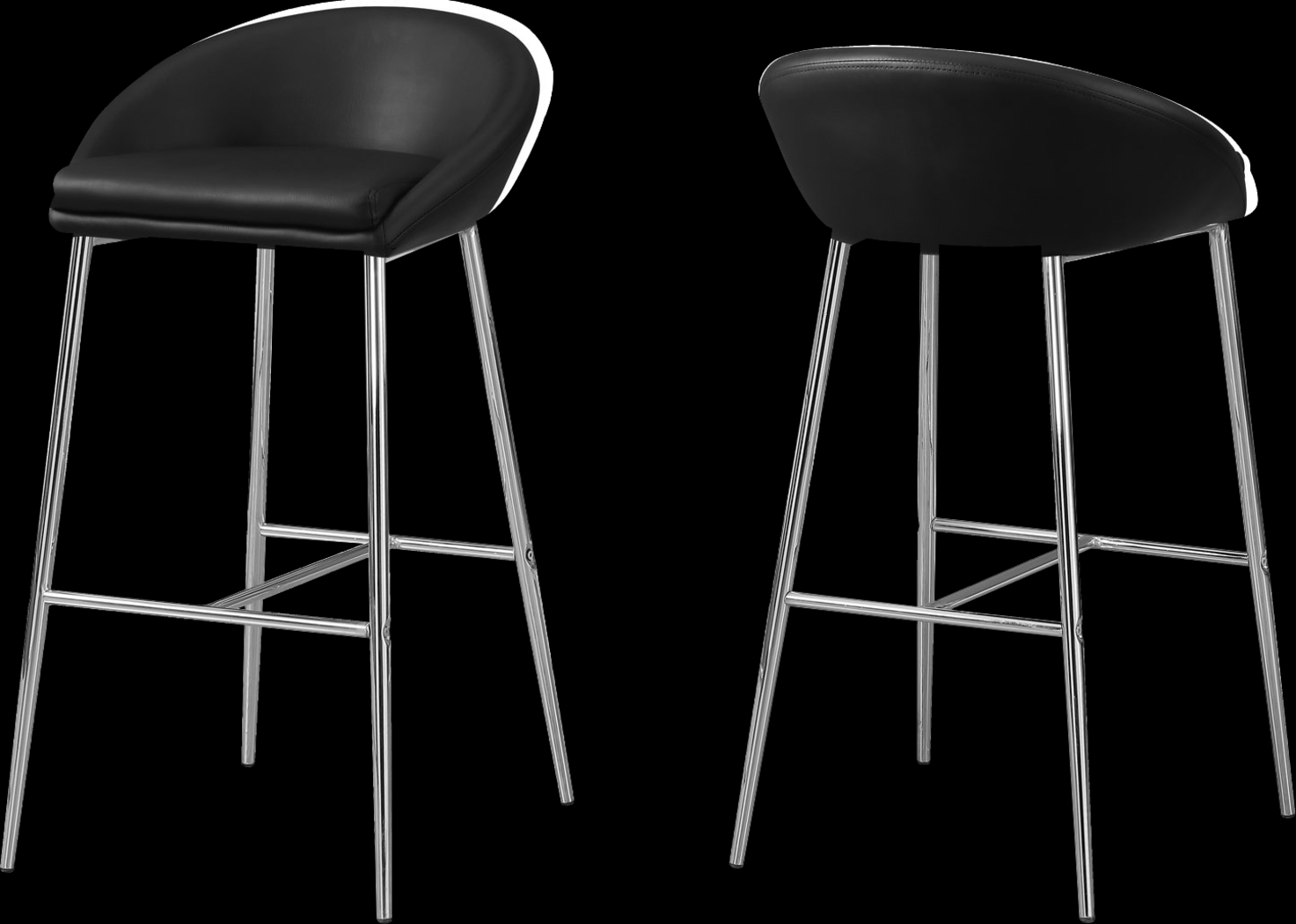 Athlone Black Barstool (Set of 2) - Thumbnail - Image 1