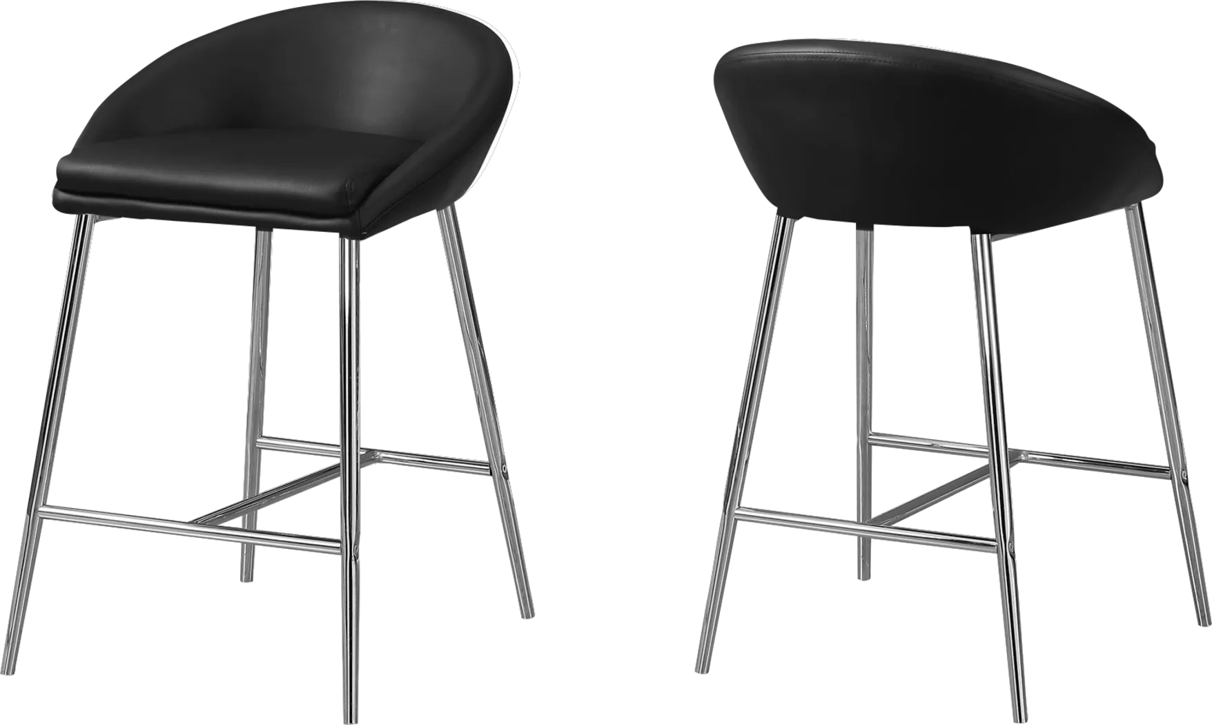 Athlone Black Counter Height Stool (Set of 2) - Thumbnail - Image 1