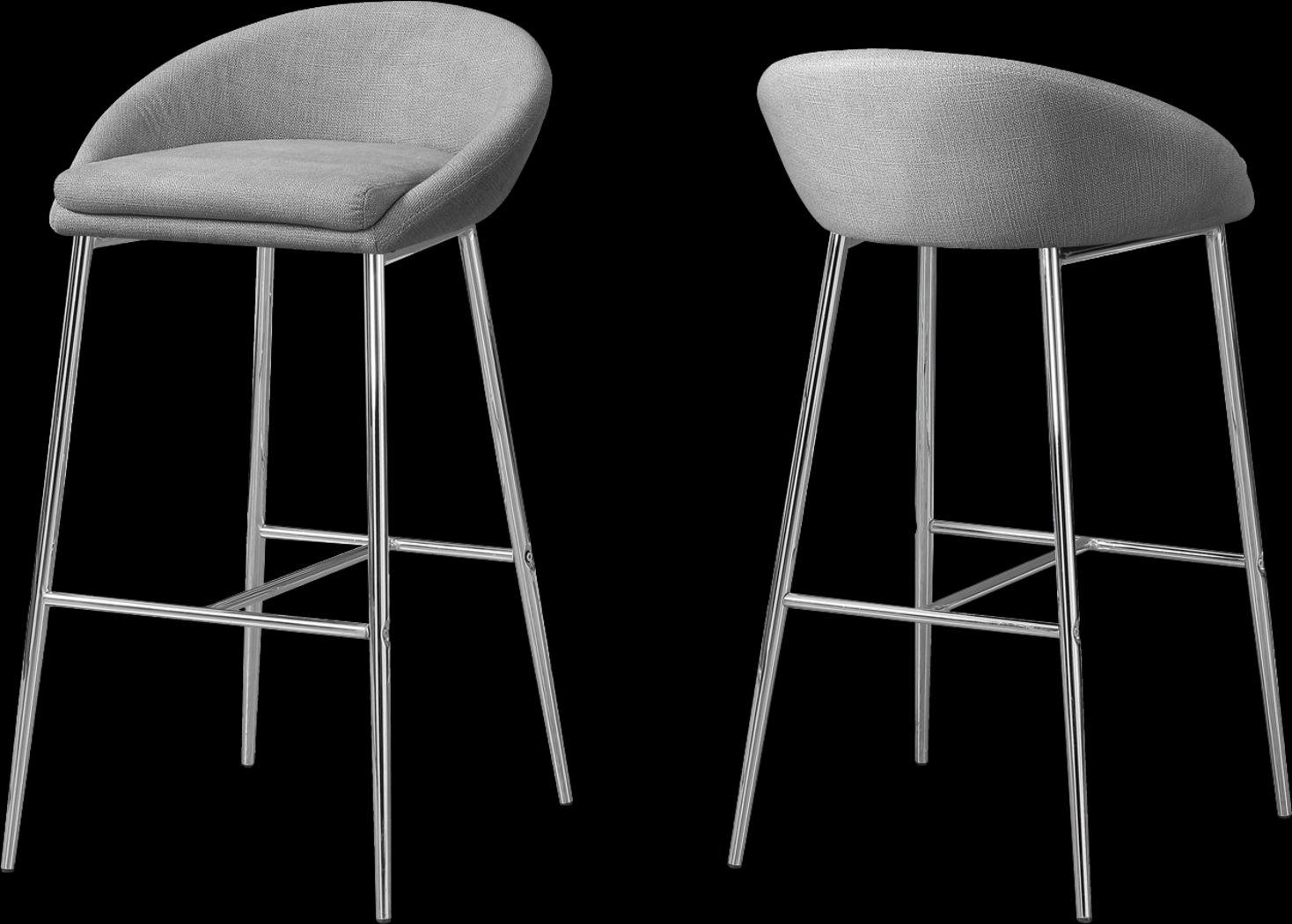 Athlone Gray Barstool (Set of 2) - Thumbnail - Image 1