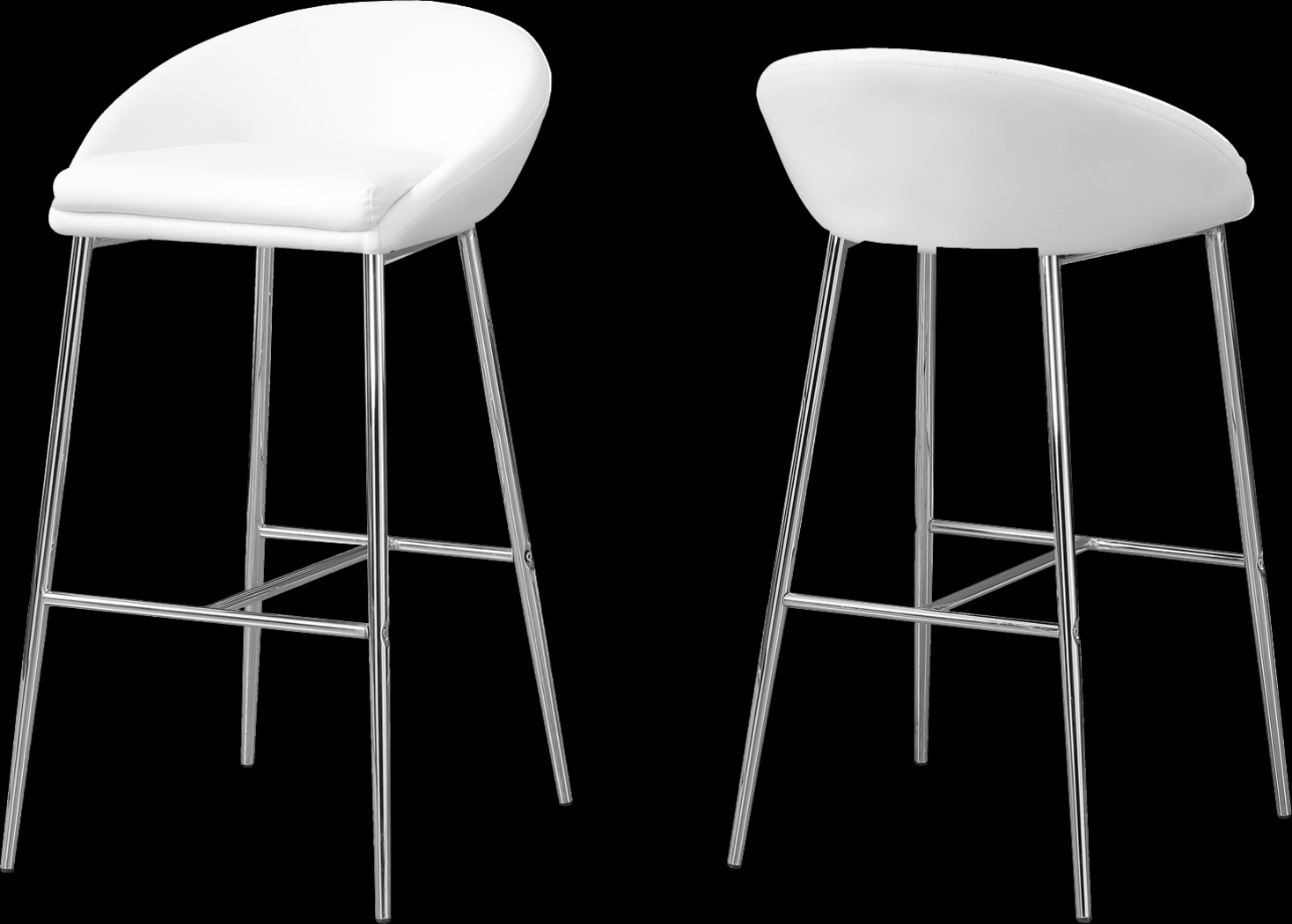 Athlone White Barstool (Set of 2) - Thumbnail - Image 1