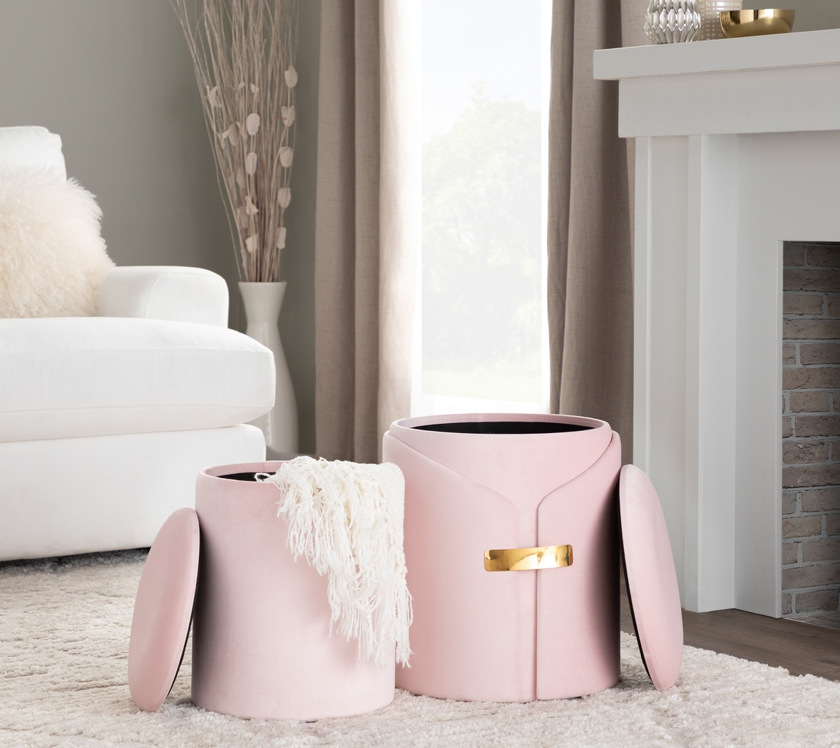 Atholgate Blush Ottoman, Set of 2 - Thumbnail - Image 3