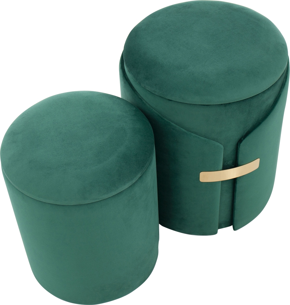 Atholgate Green Ottoman, Set of 2 - Thumbnail - Image 6