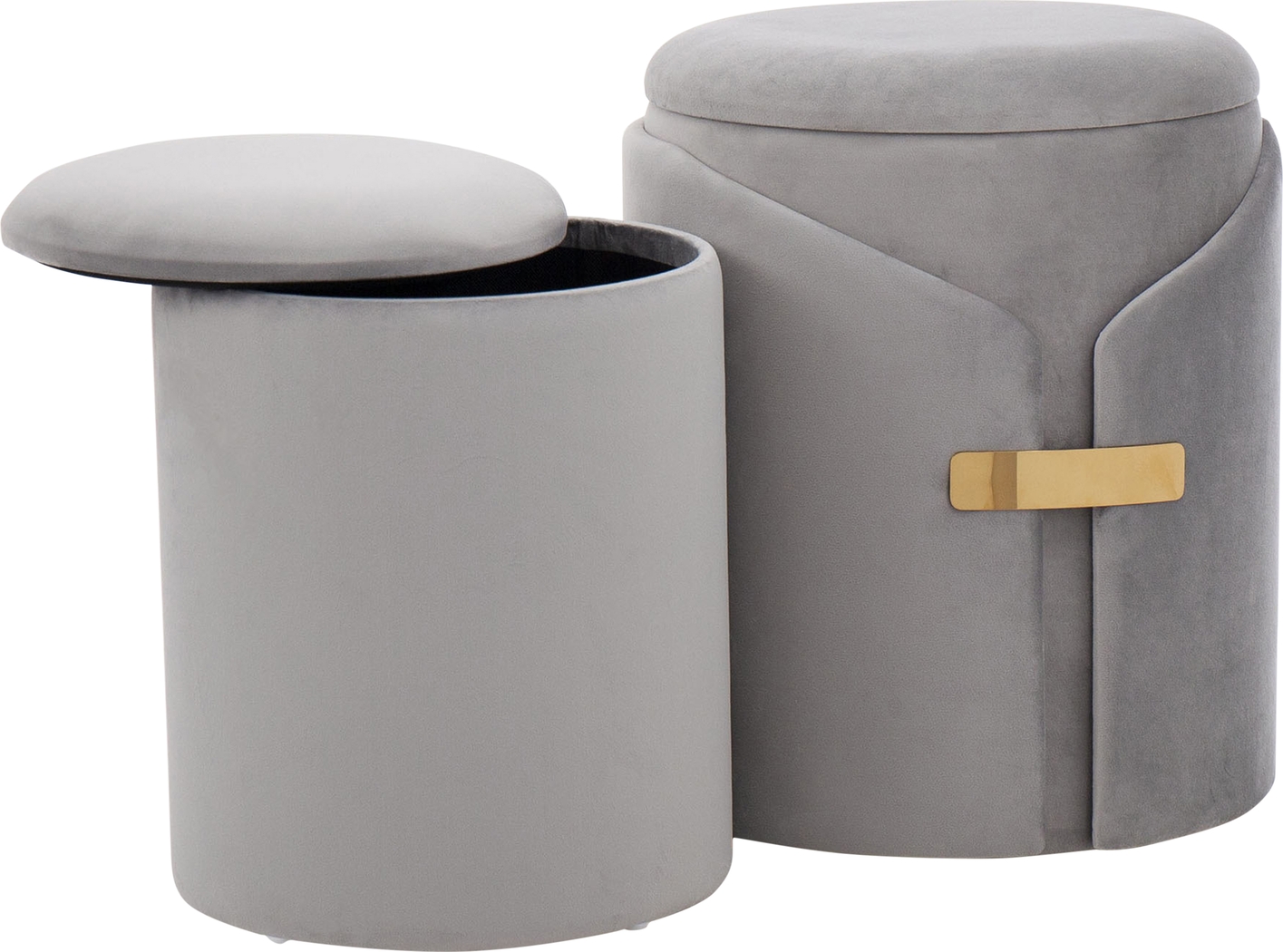 Atholgate Silver Ottoman, Set of 2 - Thumbnail - Image 4