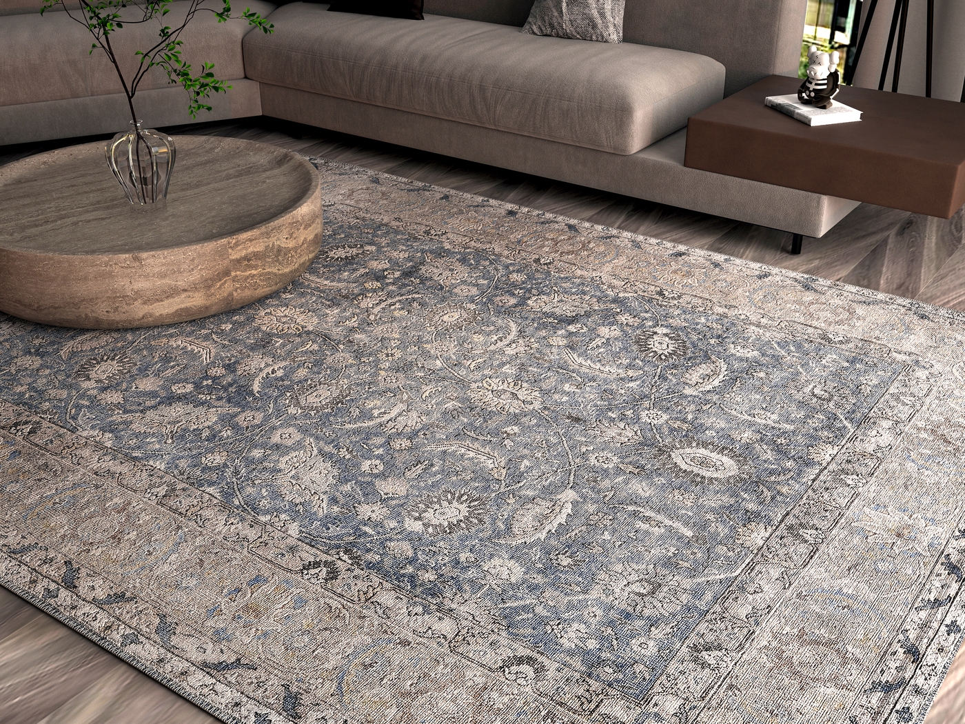 Ativer Blue 8'4 x 11'6 Rug - Thumbnail - Image 2