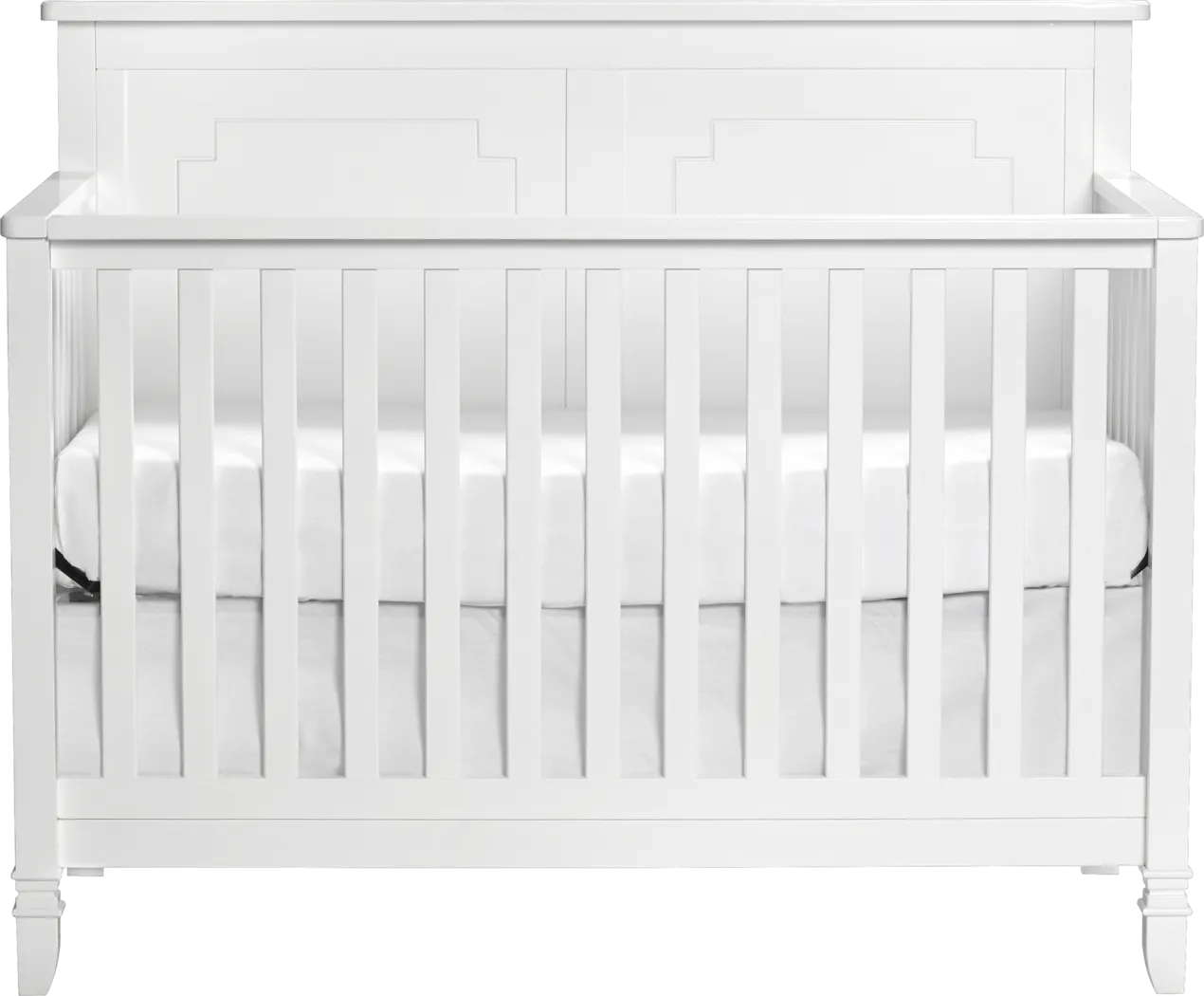 Atley White Convertible Crib with Toddler Rail - Thumbnail - Image 3