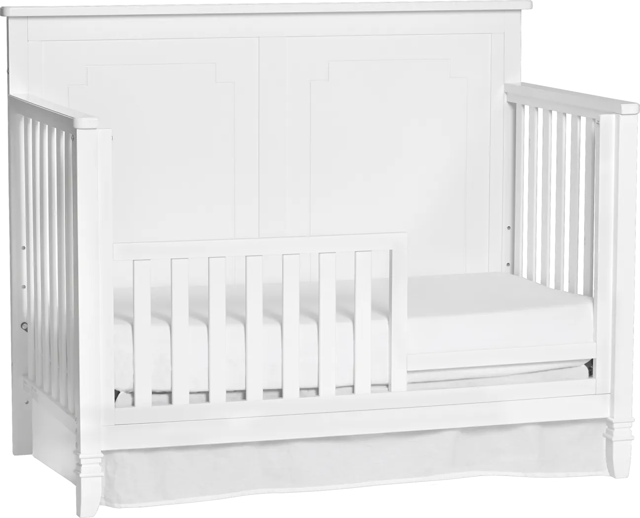 Atley White Convertible Crib with Toddler Rail - Thumbnail - Image 13