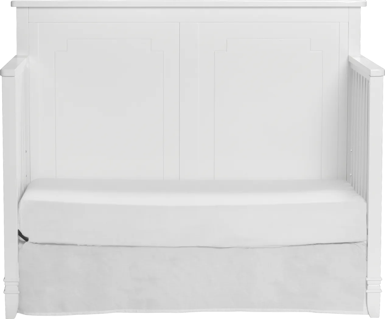 Atley White Convertible Crib with Toddler Rail - Thumbnail - Image 4
