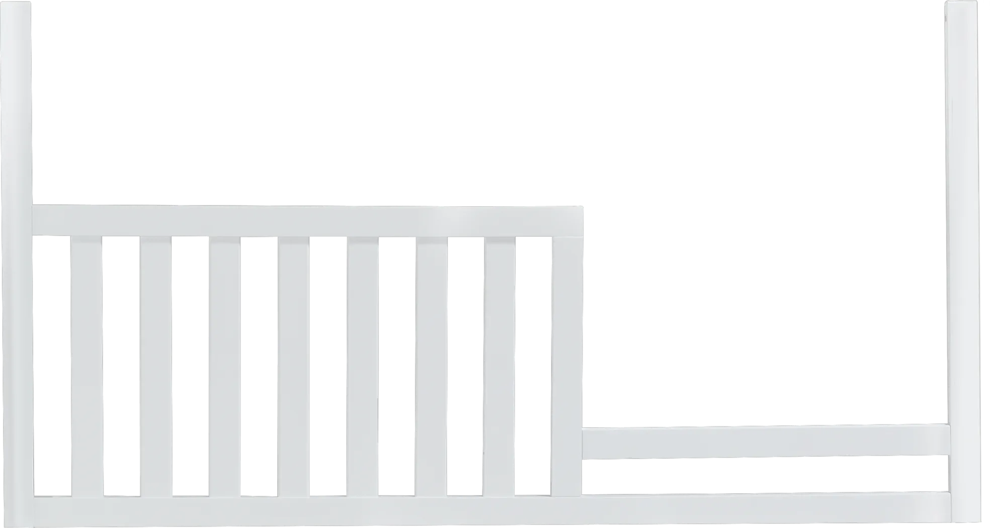Atley White Convertible Crib with Toddler Rail - Thumbnail - Image 6