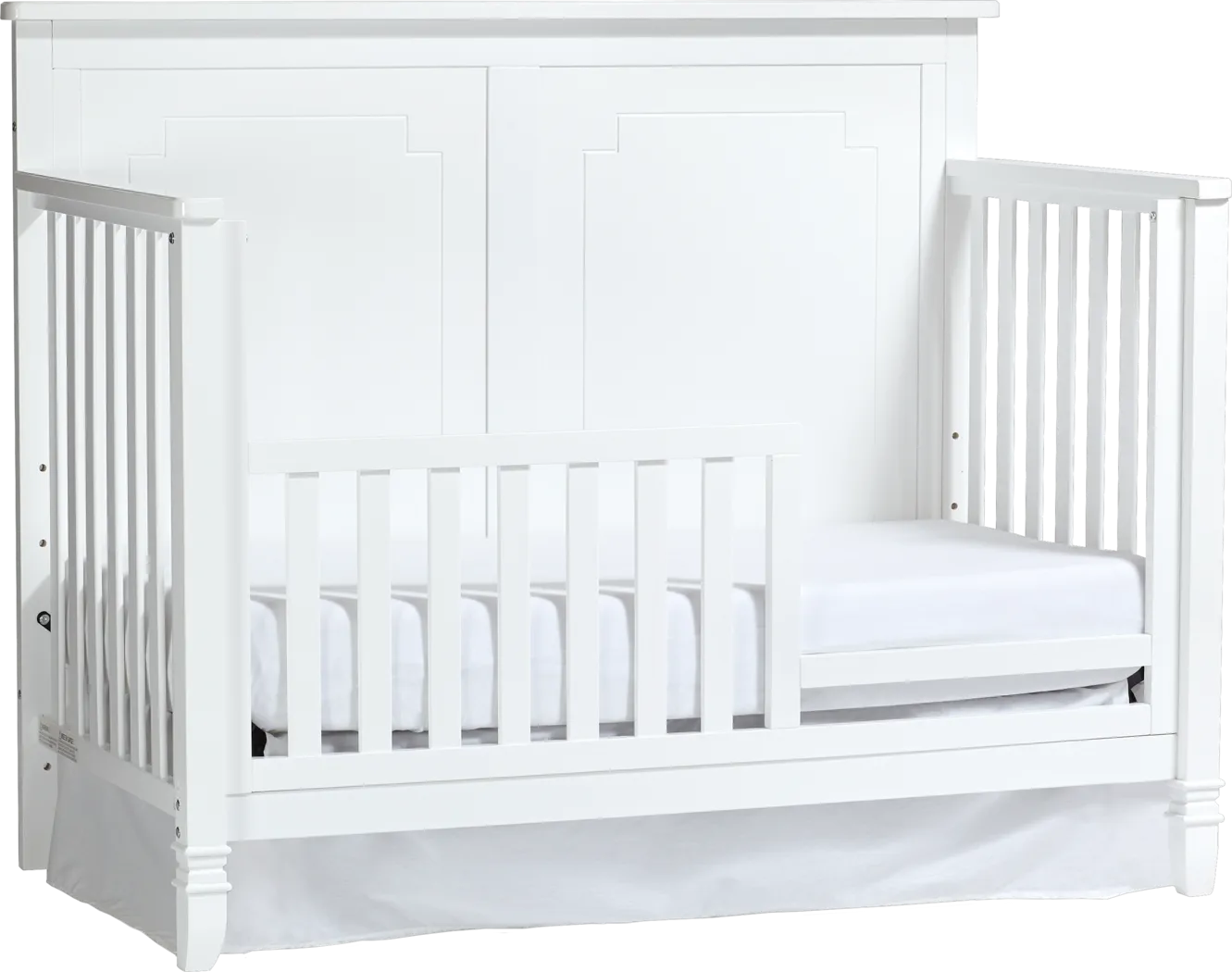 Atley White Convertible Crib with Toddler Rail - Thumbnail - Image 7