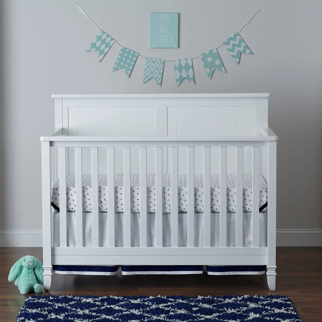 Atley White Convertible Crib with Toddler Rail - Thumbnail - Image 8