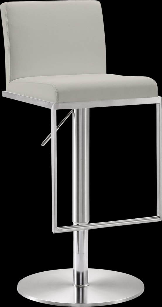 Atrani Light Gray Adjustable Swivel Barstool - Thumbnail - Image 1