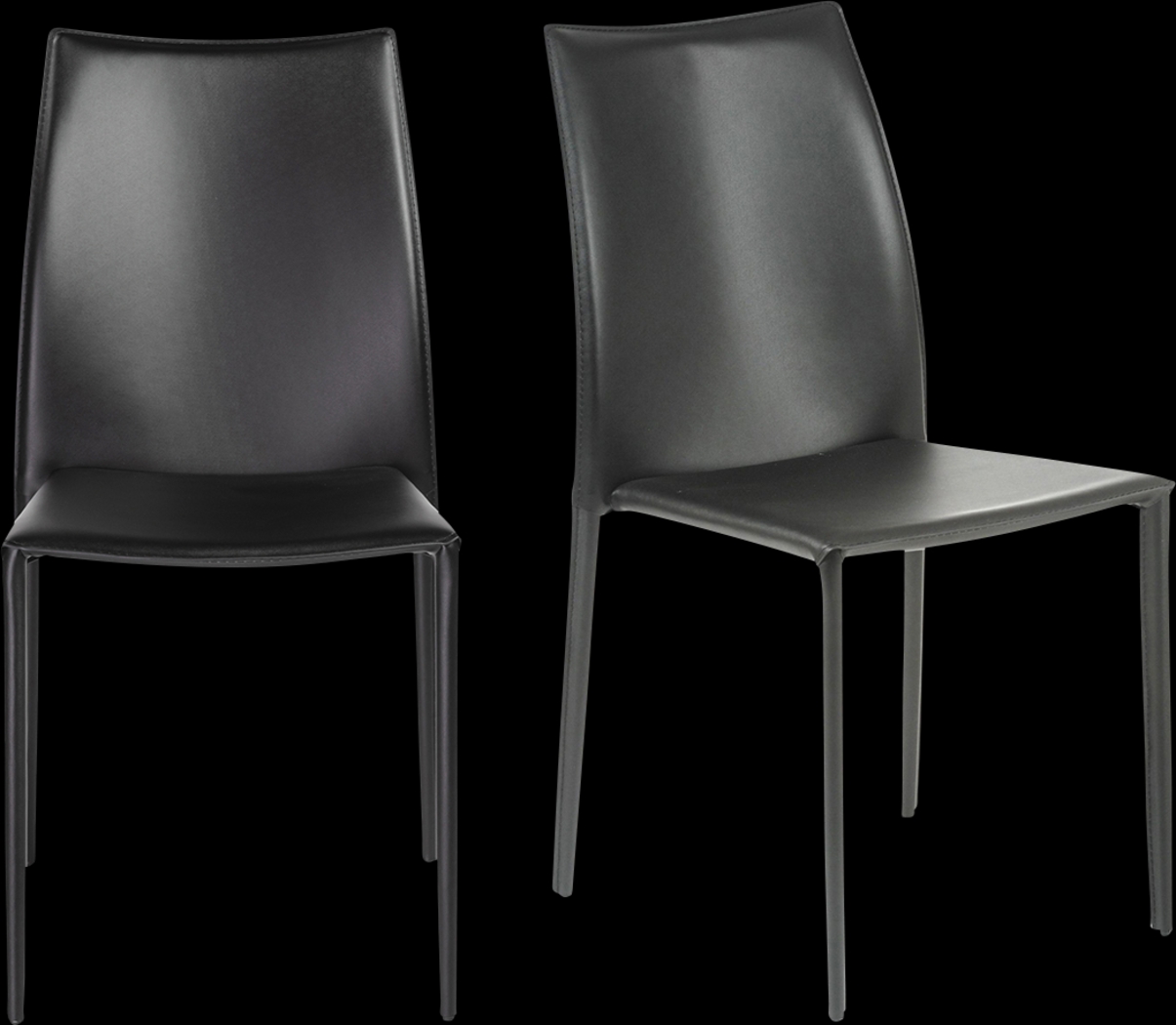 Attakapas Black Dining Chair, Set of 2 - Thumbnail - Image 1