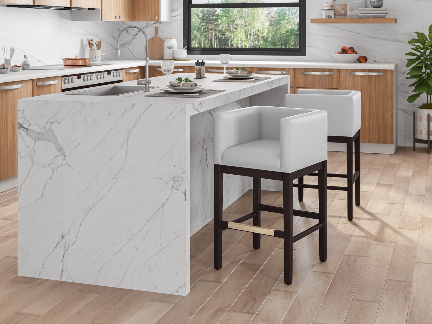 Atterbrock Ivory Counter Height Stool - Thumbnail - Image 2