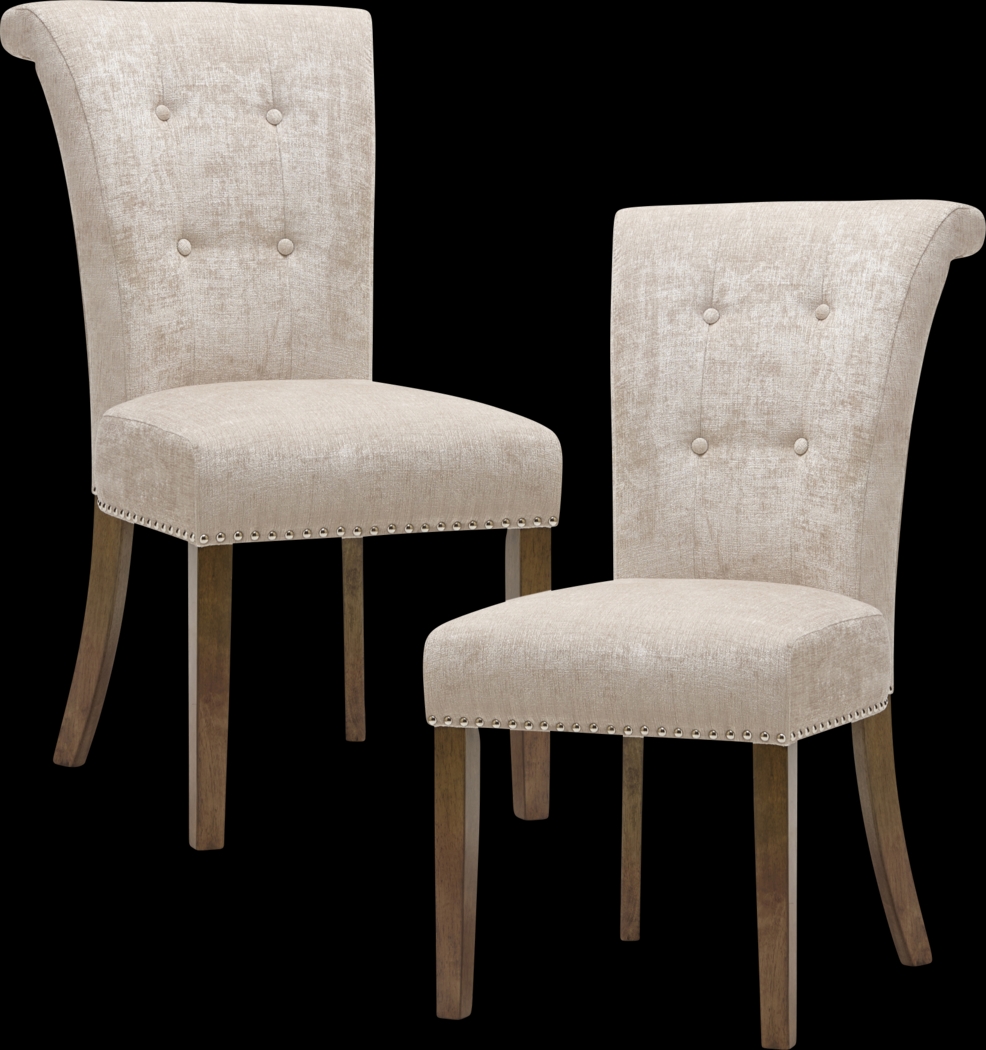 Atticks Cream Dining Chair, Set of 2 - Thumbnail - Image 1