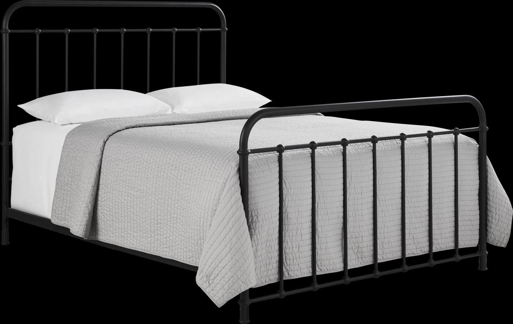 Atticus Black King Metal Bed - Thumbnail - Image 2