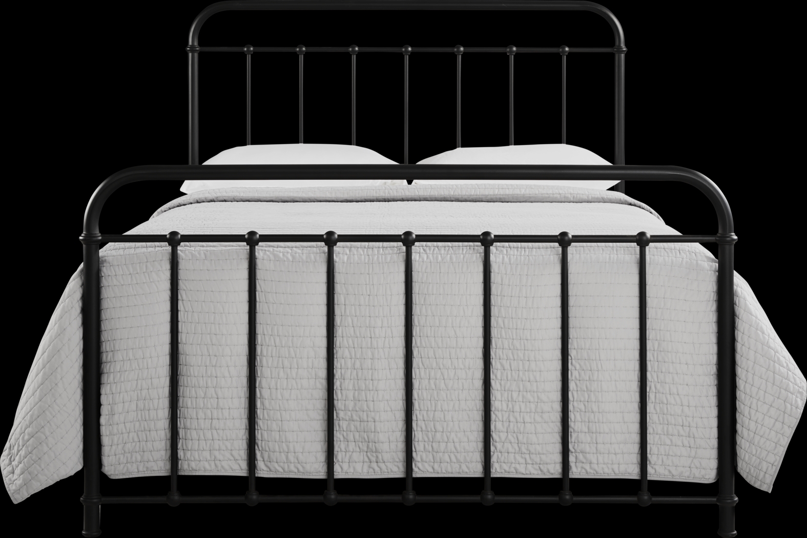 Atticus Black King Metal Bed - Thumbnail - Image 1
