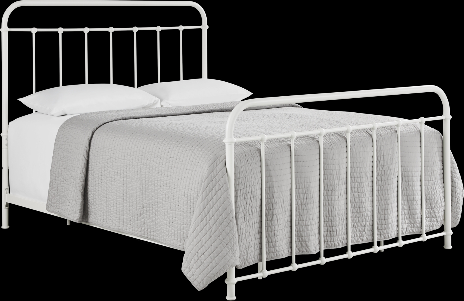 Atticus White King Metal Bed - Thumbnail - Image 2