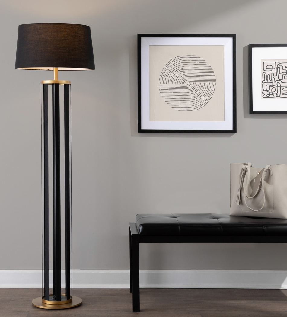 Atwater Cay Black Floor Lamp - Thumbnail - Image 2