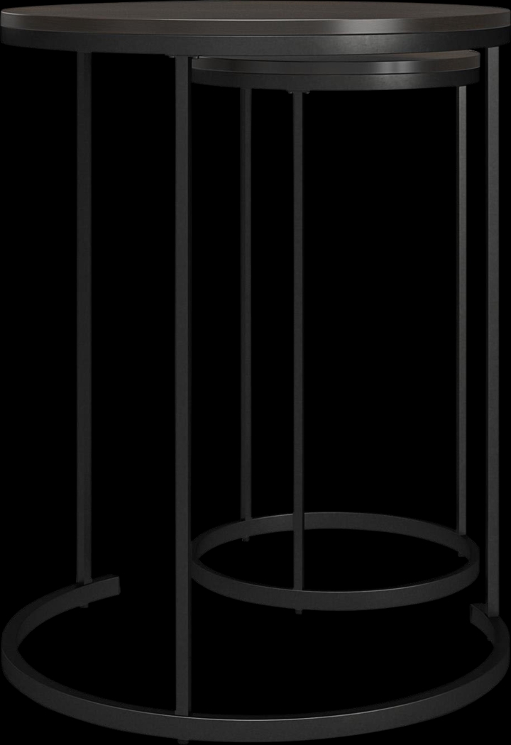 Auberon Espresso Nesting Cocktail and End Table, Set of 4 - Thumbnail - Image 9