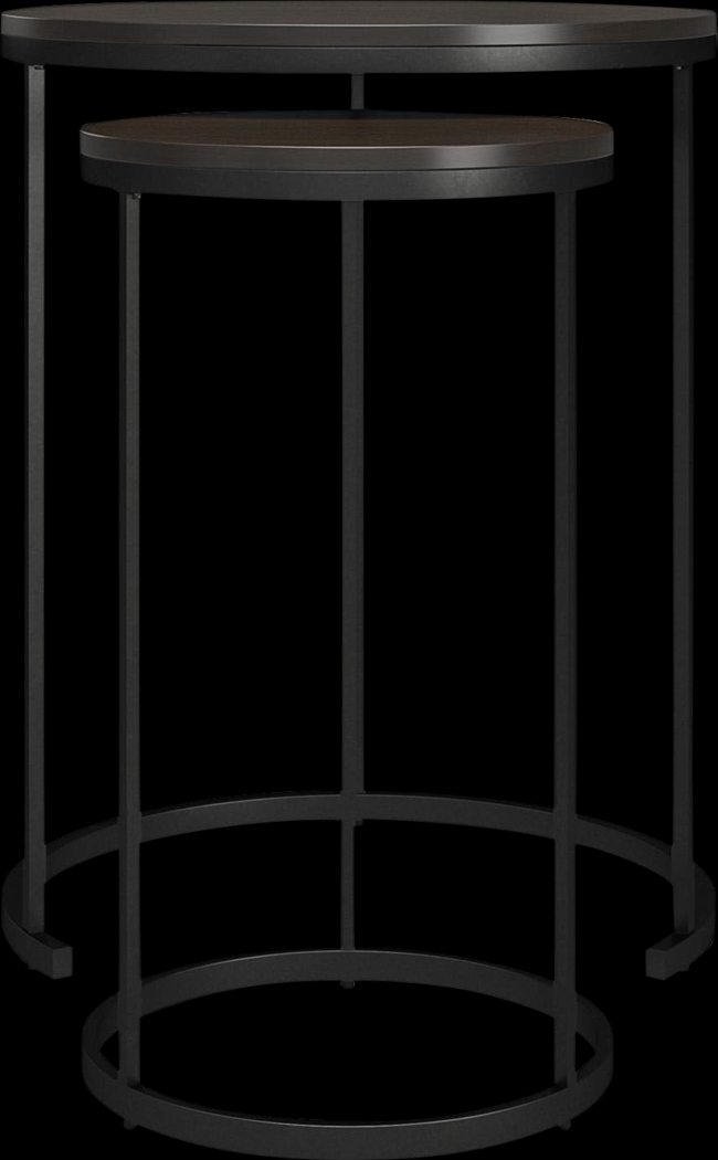 Auberon Espresso Nesting Cocktail and End Table, Set of 4 - Thumbnail - Image 10